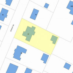 22 Hobart Rd, Newton, MA 02459 plot plan