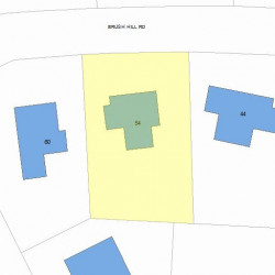 54 Brush Hill Rd, Newton, MA 02461 plot plan
