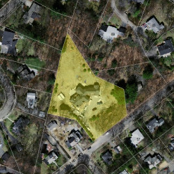 60 Howland Rd, Newton, MA 02465 aerial view