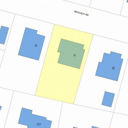 18 Warwick Rd, Newton, MA 02465 plot plan