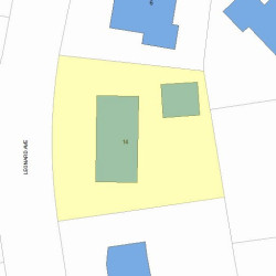 14 Leonard Ave, Newton, MA 02465 plot plan