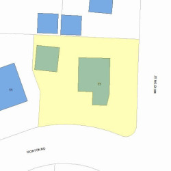 77 Morton St, Newton, MA 02459 plot plan