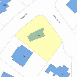 268 Dorset Rd, Newton, MA 02468 plot plan