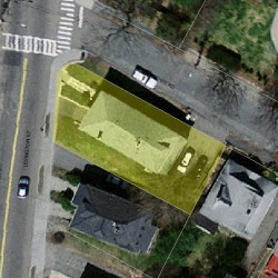 36 Lexington St, Newton, MA 02465 aerial view