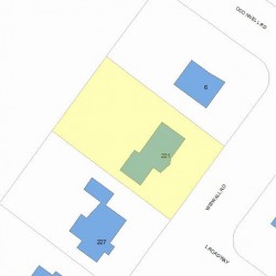 221 Wiswall Rd, Newton, MA 02459 plot plan