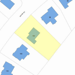 100 Wayne Rd, Newton, MA 02459 plot plan