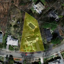 29 Ellis Rd, Newton, MA 02465 aerial view
