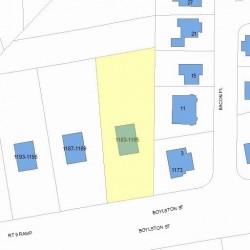 1185 Boylston St, Newton, MA 02461 plot plan