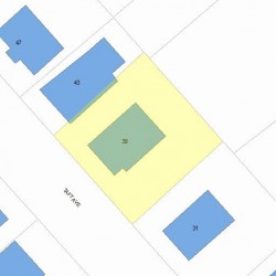39 Taft Ave, Newton, MA 02465 plot plan