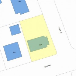 117 Homer St, Newton, MA 02459 plot plan