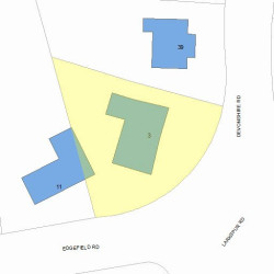 3 Edgefield Rd, Newton, MA 02468 plot plan