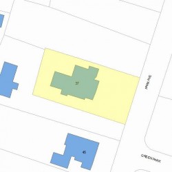 37 Park Ave, Newton, MA 02458 plot plan