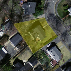 21 Tennyson Rd, Newton, MA 02465 aerial view
