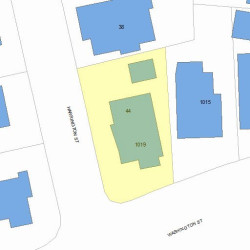 1019 Washington St, Newton, MA 02460 plot plan