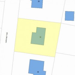 34 Chestnut Ter, Newton, MA 02459 plot plan