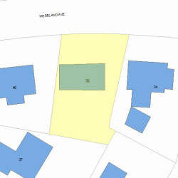 38 Moreland Ave, Newton, MA 02459 plot plan