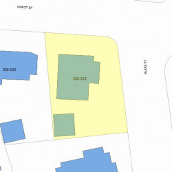 226 Cabot St, Newton, MA 02460 plot plan