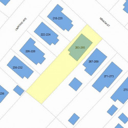 265 Nevada St, Newton, MA 02460 plot plan