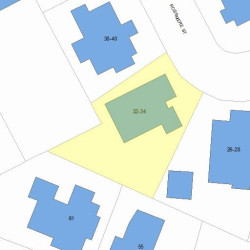 34 Rossmere St, Newton, MA 02460 plot plan