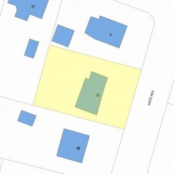 85 Hyde Ave, Newton, MA 02458 plot plan