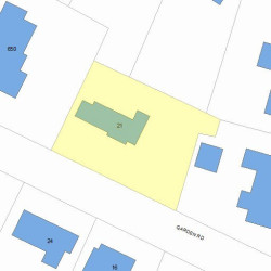 21 Garden Rd, Newton, MA 02458 plot plan