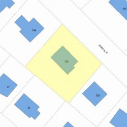 136 Ridge Ave, Newton, MA 02459 plot plan