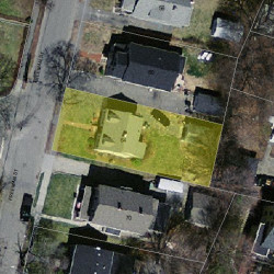 64 Freeman St, Newton, MA 02466 aerial view