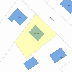 184 River St, Newton, MA 02465 plot plan