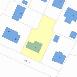 29 Lasell St, Newton, MA 02466 plot plan