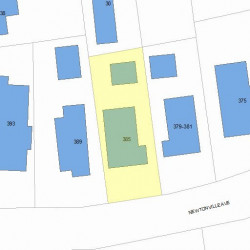 385 Newtonville Ave, Newton, MA 02458 plot plan