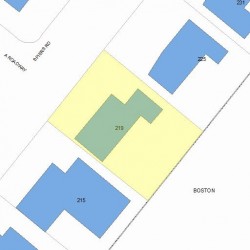 219 Spiers Rd, Newton, MA 02459 plot plan