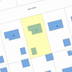 56 Halcyon Rd, Newton, MA 02459 plot plan