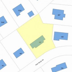 137 Pine Ridge Rd, Newton, MA 02468 plot plan