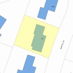 185 Kirkstall Rd, Newton, MA 02460 plot plan