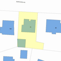 54 Glenwood Ave, Newton, MA 02459 plot plan