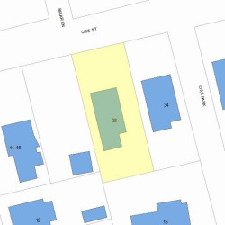 38 Otis St, Newton, MA 02460 plot plan