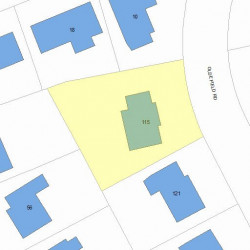 115 Olde Field Rd, Newton, MA 02459 plot plan