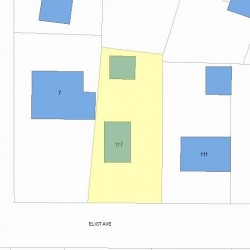 117 Eliot Ave, Newton, MA 02465 plot plan