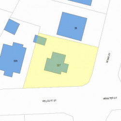 327 Wolcott St, Newton, MA 02466 plot plan