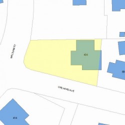 404 Waltham St, Newton, MA 02465 plot plan