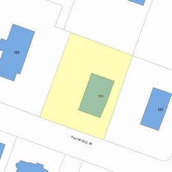 104 Plainfield St, Newton, MA 02468 plot plan