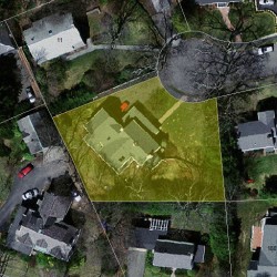 12 Crocker Cir, Newton, MA 02465 aerial view