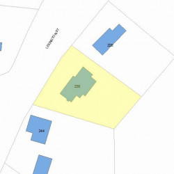 236 Lexington St, Newton, MA 02466 plot plan