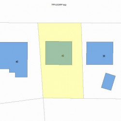 40 Waldorf Rd, Newton, MA 02461 plot plan