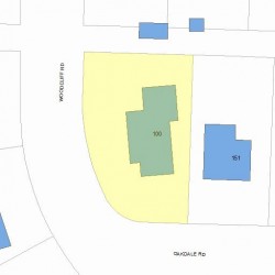 100 Woodcliff Rd, Newton, MA 02461 plot plan