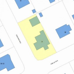 34 Adella Ave, Newton, MA 02465 plot plan