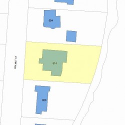 614 Walnut St, Newton, MA 02460 plot plan