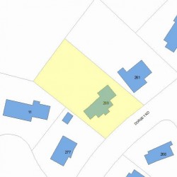 269 Dorset Rd, Newton, MA 02468 plot plan