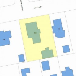 138 Lincoln St, Newton, MA 02461 plot plan