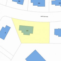 329 Hartman Rd, Newton, MA 02459 plot plan